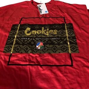 Men Red Cookies Logo Tee xl